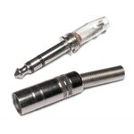 1/4 Inch Stereo Plug w/Spring Steel Strain Relief